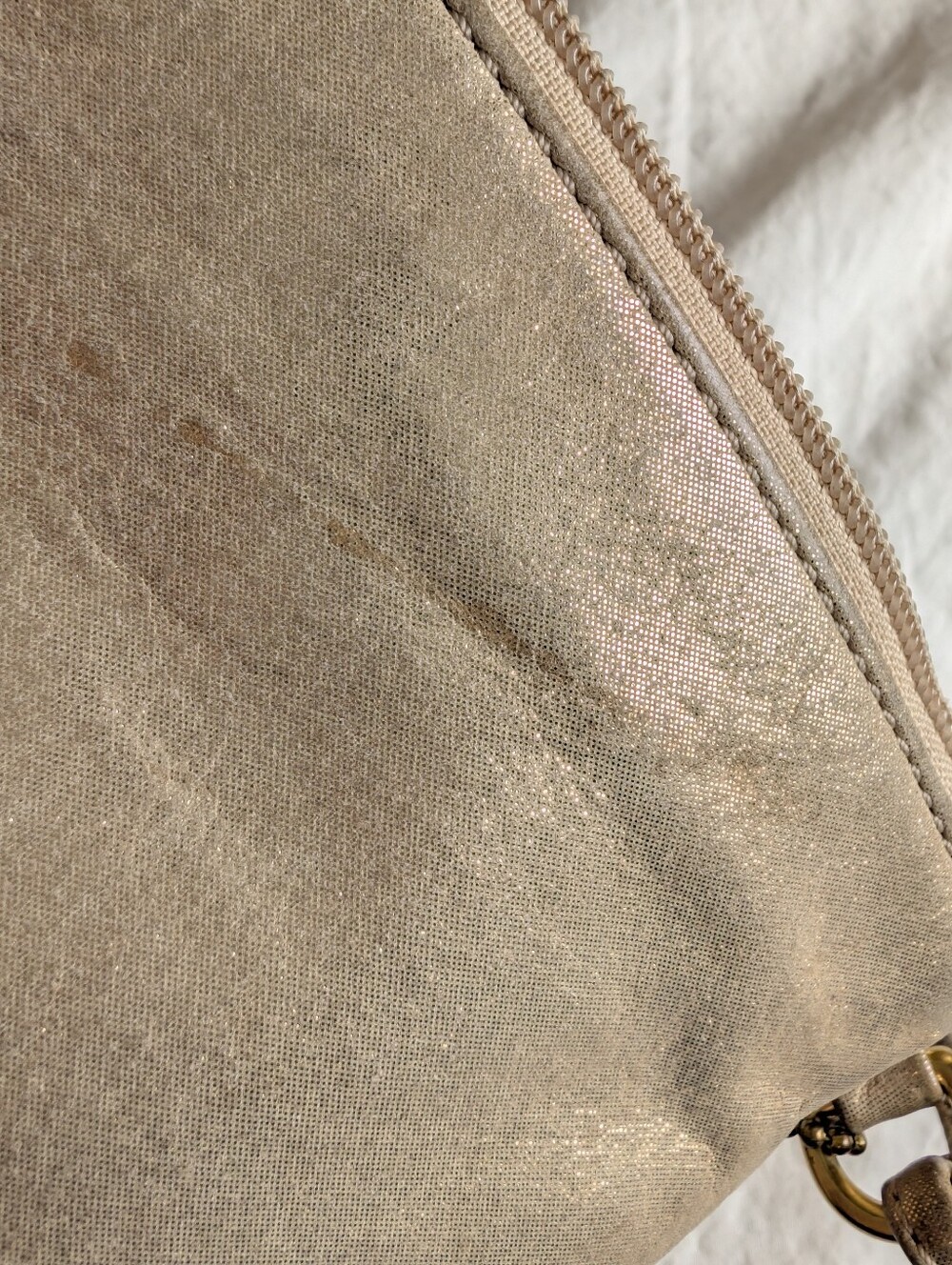 Vintage Coach Poppy Leather Metallic Gold Wristlet - Picture 6 of 7